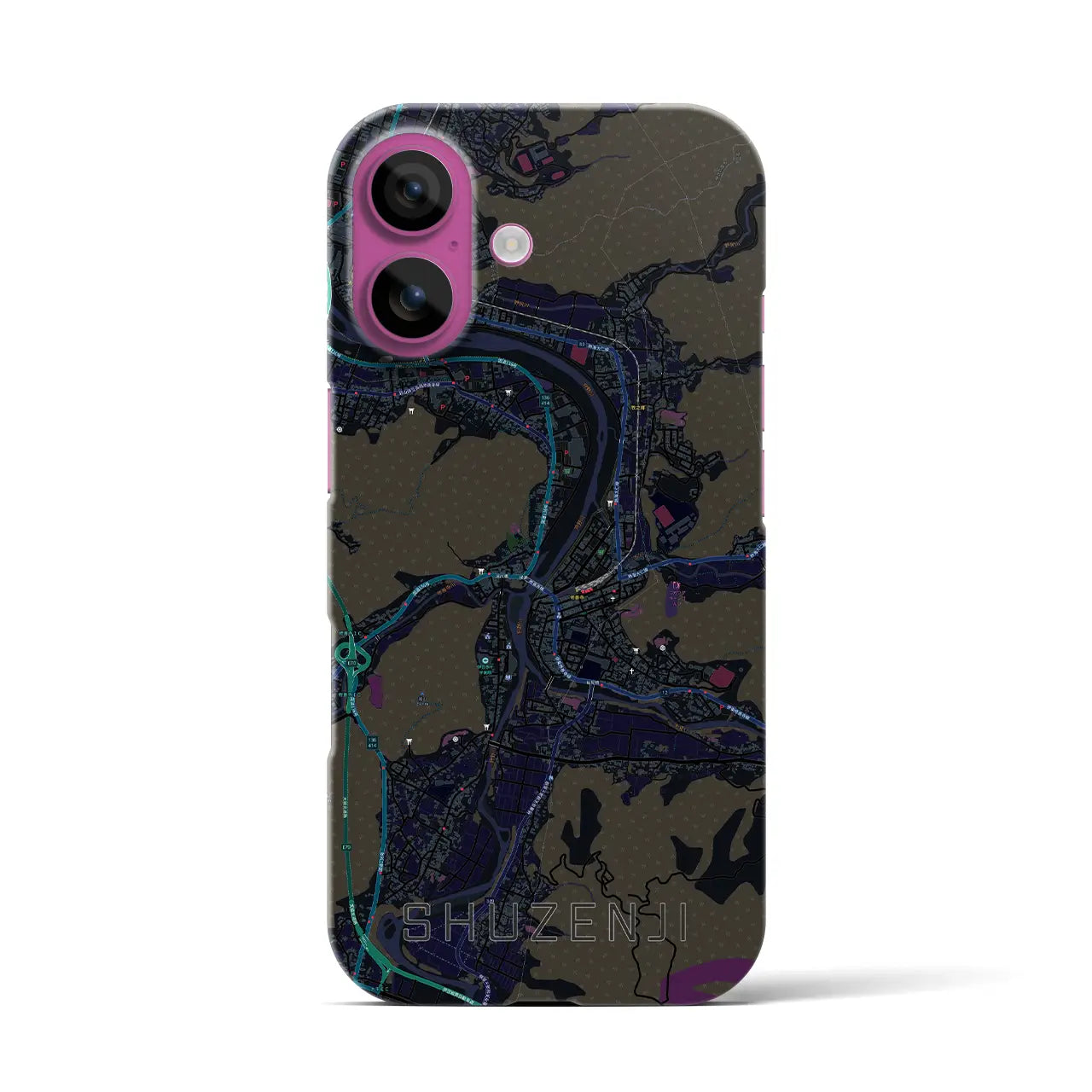 【修善寺(静岡県)】地図柄iPhoneケース(バックカバータイプ)