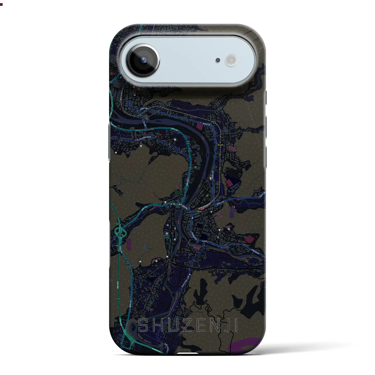 【修善寺(静岡県)】地図柄iPhoneケース(バックカバータイプ)