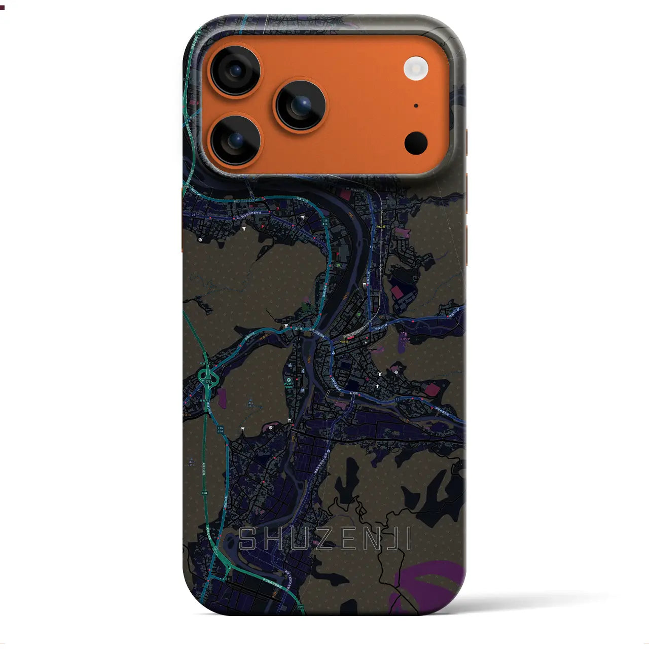 【修善寺(静岡県)】地図柄iPhoneケース(バックカバータイプ)