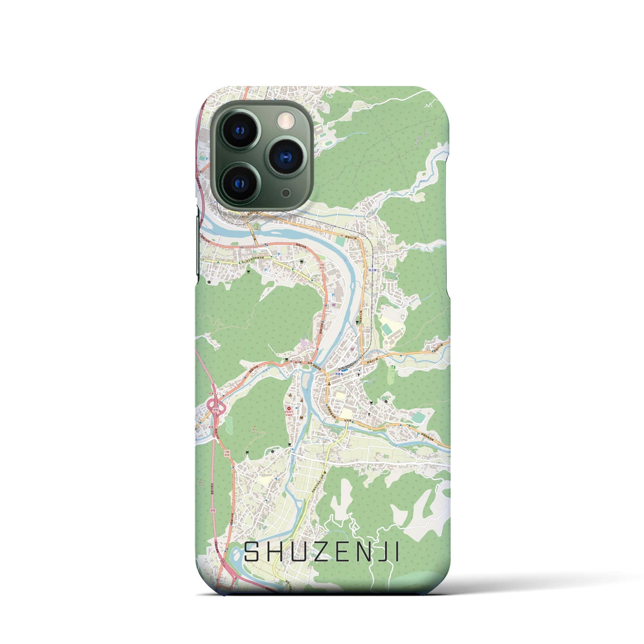 【修善寺(静岡県)】地図柄iPhoneケース(バックカバータイプ)