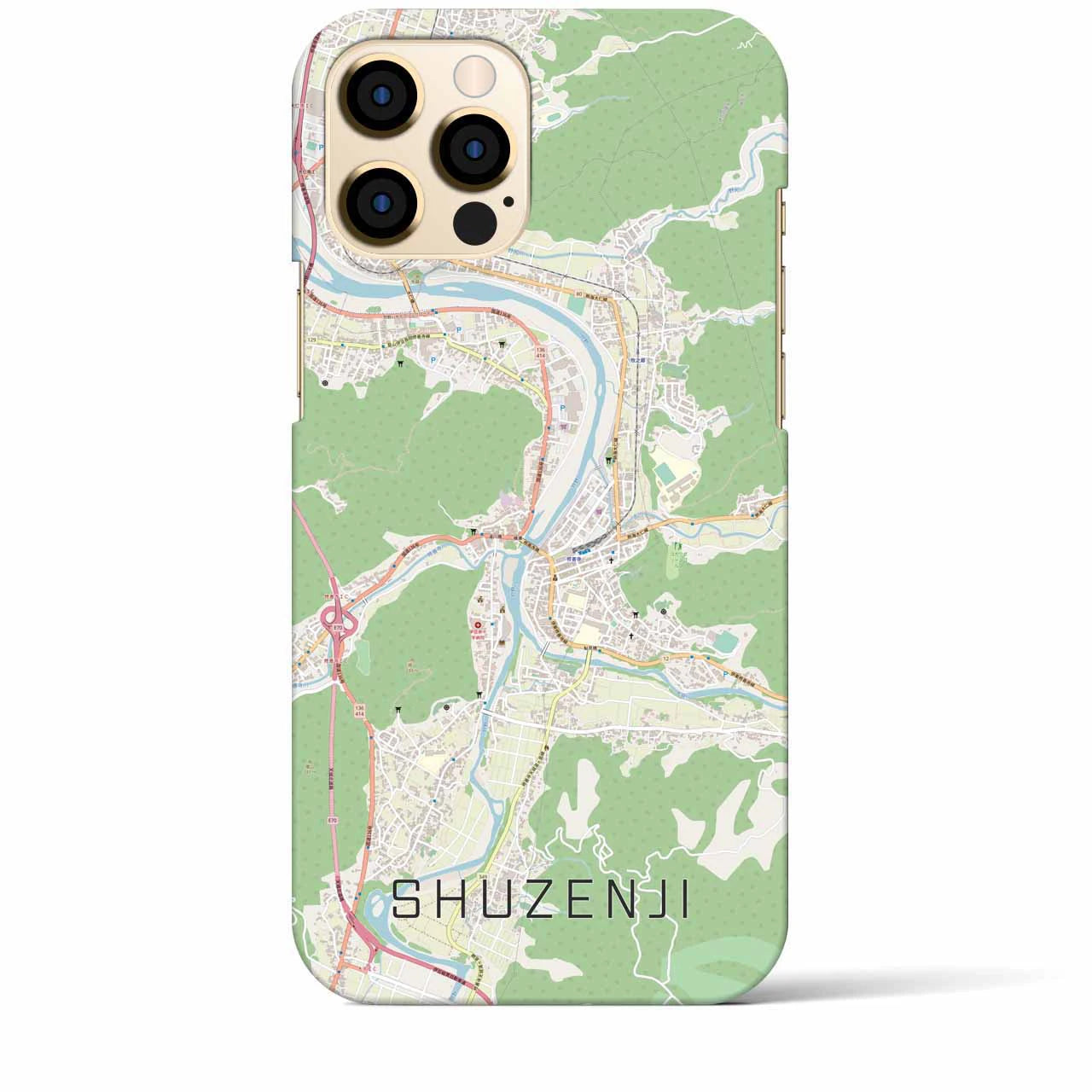 【修善寺(静岡県)】地図柄iPhoneケース(バックカバータイプ)