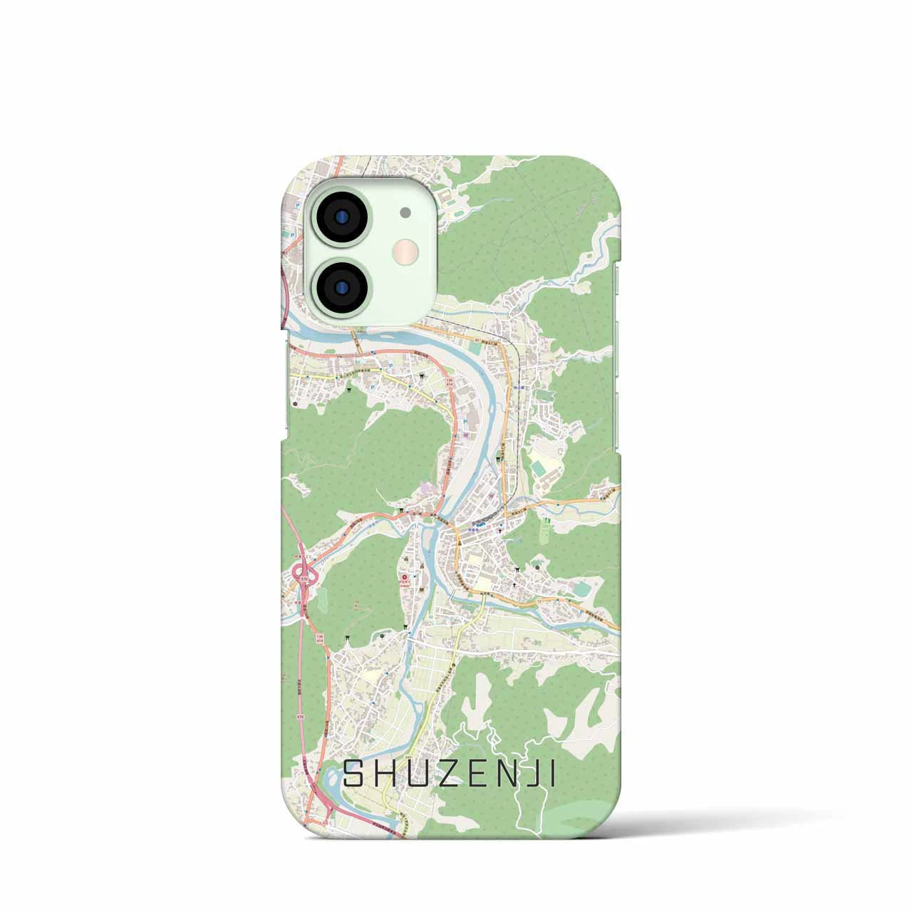 【修善寺(静岡県)】地図柄iPhoneケース(バックカバータイプ)