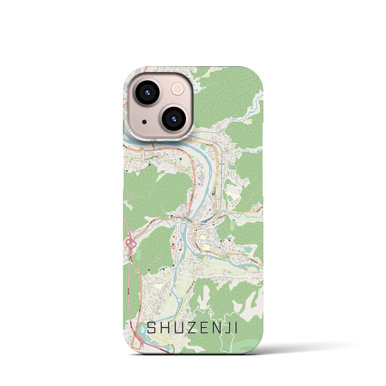 【修善寺(静岡県)】地図柄iPhoneケース(バックカバータイプ)