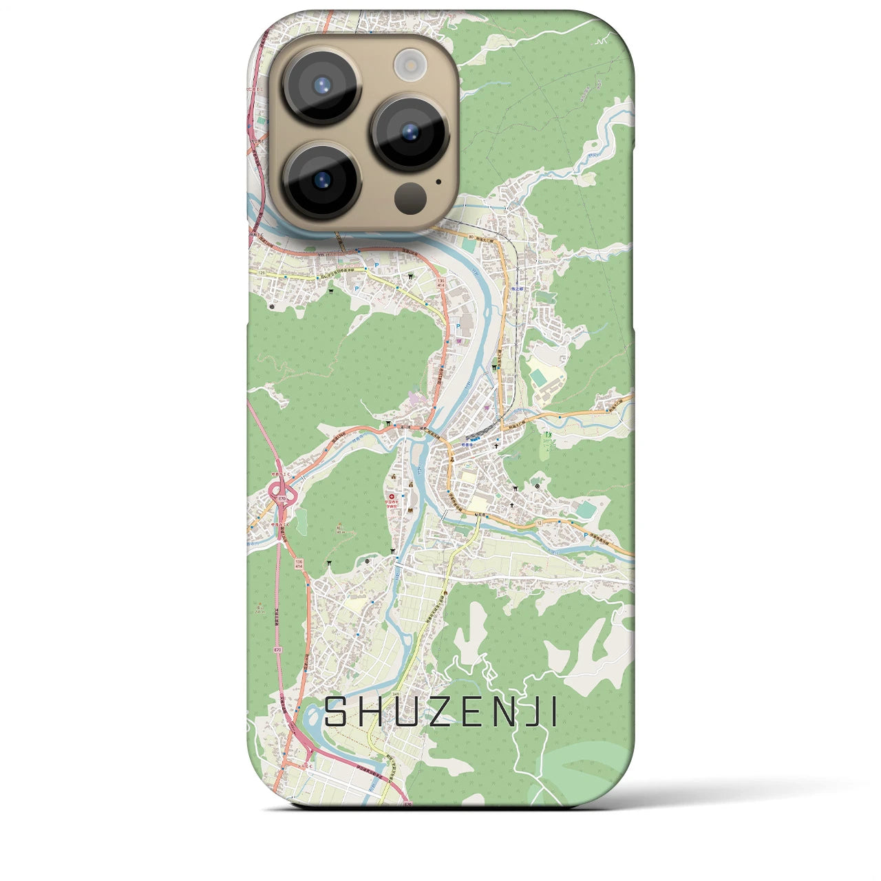 【修善寺(静岡県)】地図柄iPhoneケース(バックカバータイプ)