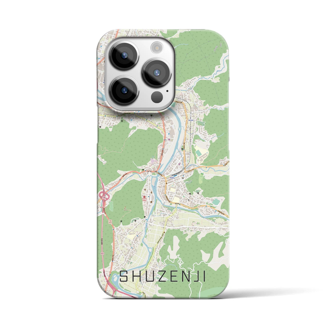 【修善寺(静岡県)】地図柄iPhoneケース(バックカバータイプ)