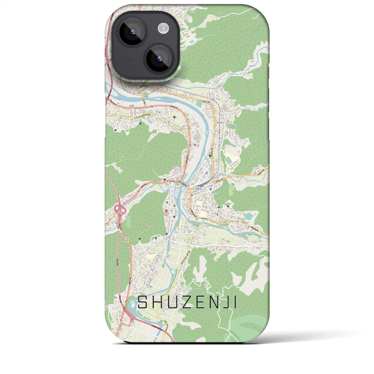 【修善寺(静岡県)】地図柄iPhoneケース(バックカバータイプ)