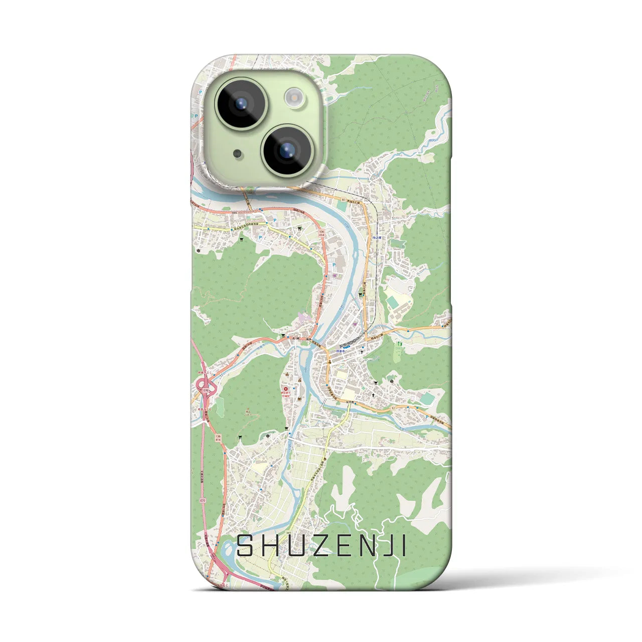 【修善寺(静岡県)】地図柄iPhoneケース(バックカバータイプ)
