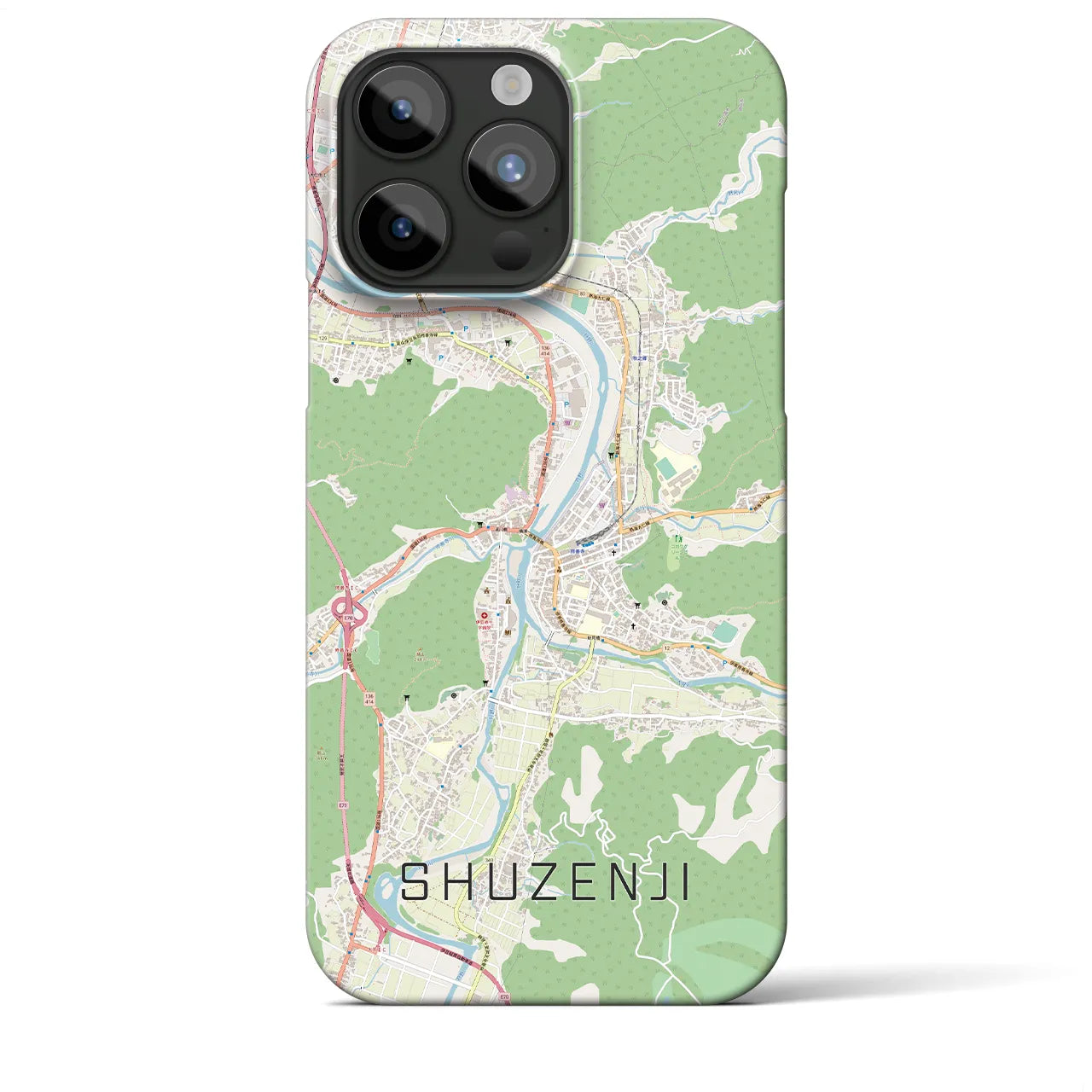 【修善寺(静岡県)】地図柄iPhoneケース(バックカバータイプ)