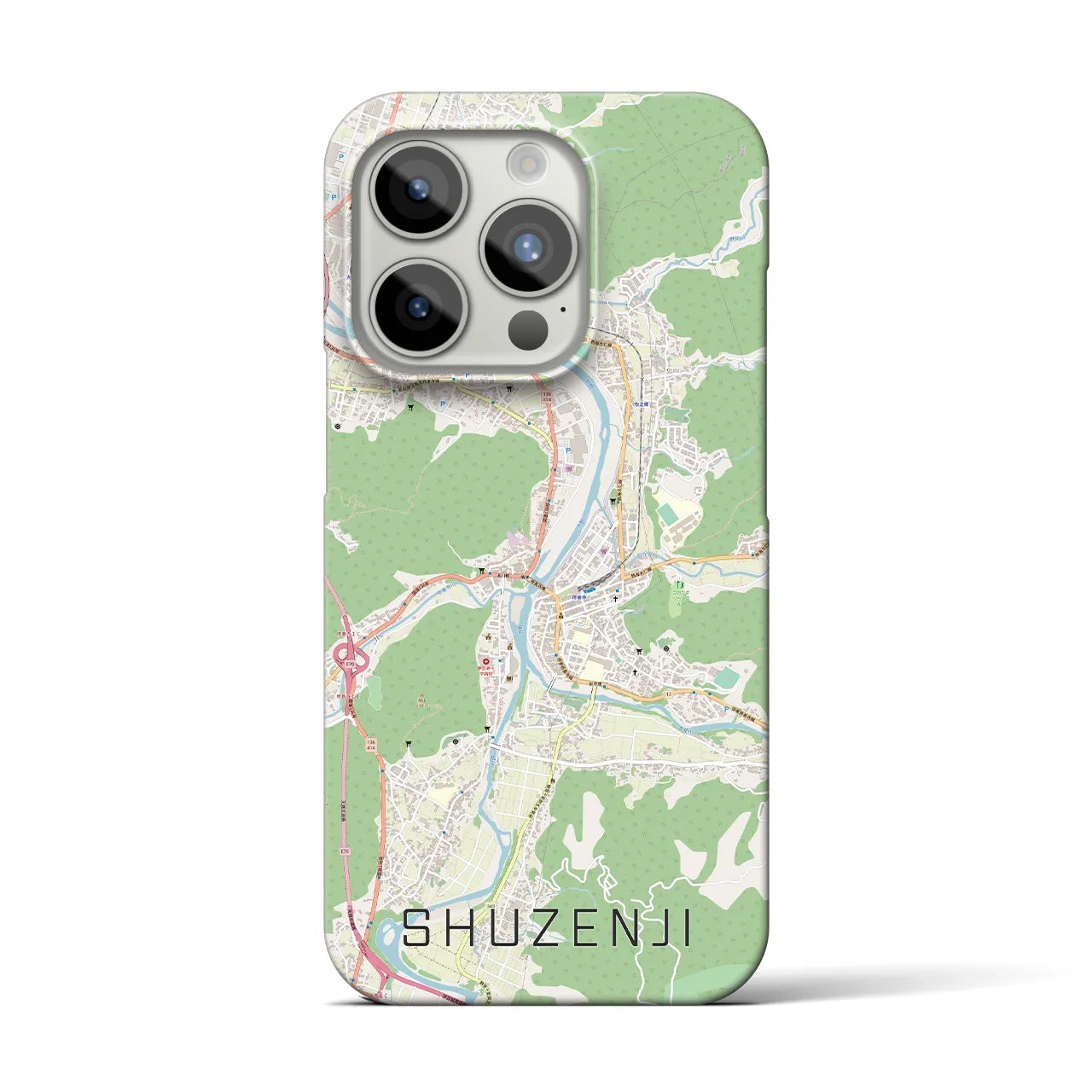 【修善寺(静岡県)】地図柄iPhoneケース(バックカバータイプ)