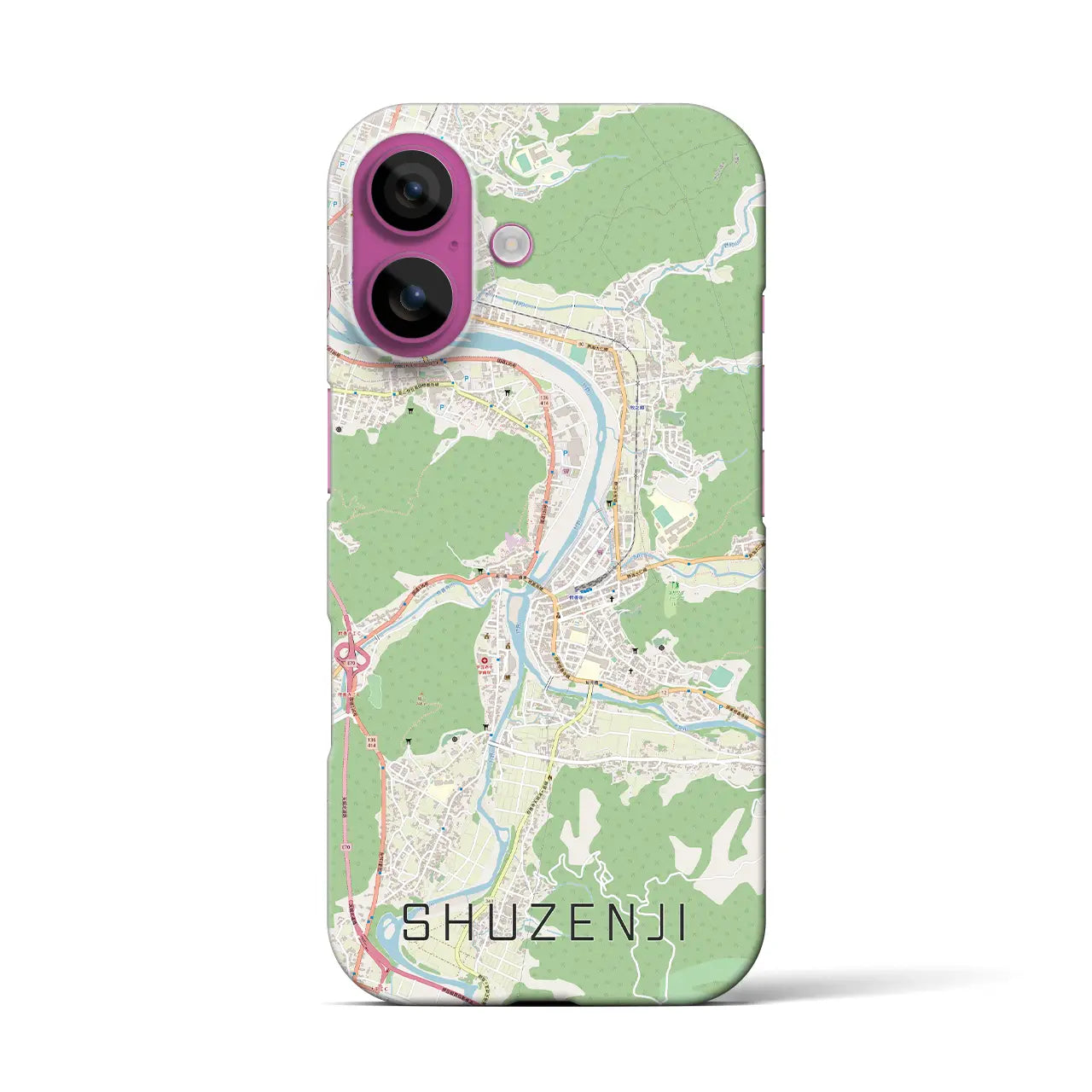 【修善寺(静岡県)】地図柄iPhoneケース(バックカバータイプ)