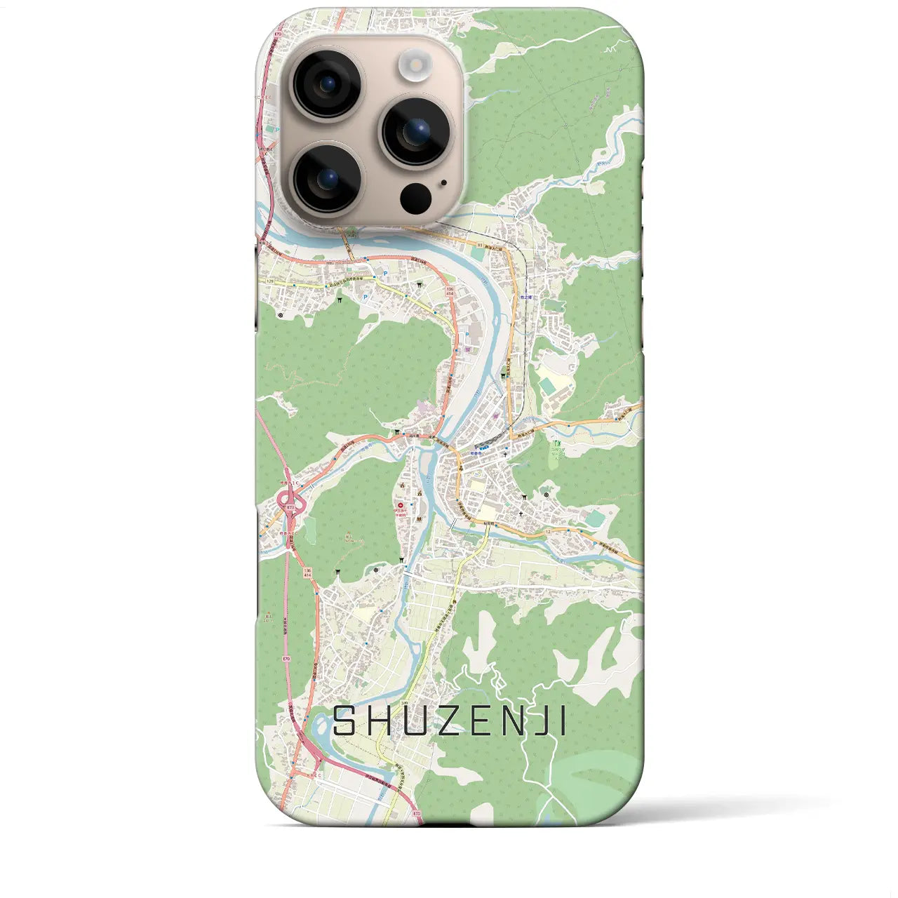 【修善寺(静岡県)】地図柄iPhoneケース(バックカバータイプ)