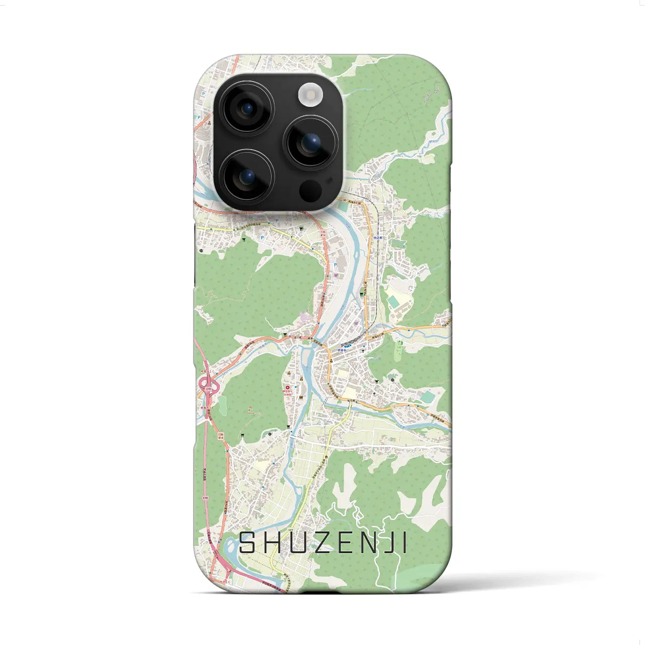 【修善寺(静岡県)】地図柄iPhoneケース(バックカバータイプ)