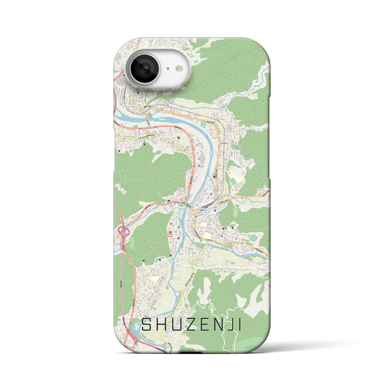 【修善寺(静岡県)】地図柄iPhoneケース(バックカバータイプ)