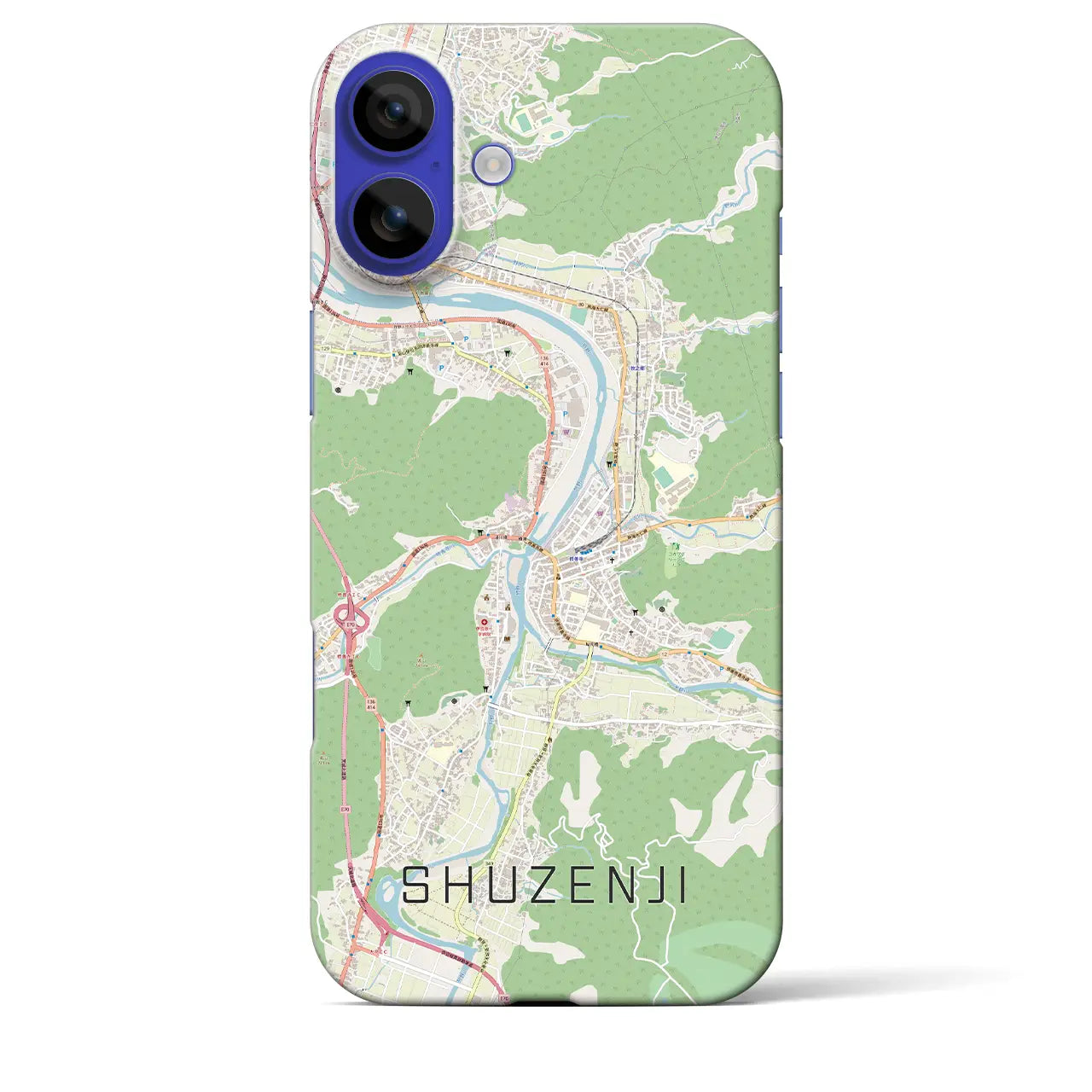 【修善寺(静岡県)】地図柄iPhoneケース(バックカバータイプ)ナチュラル・iPhone 16 Pro Max 用