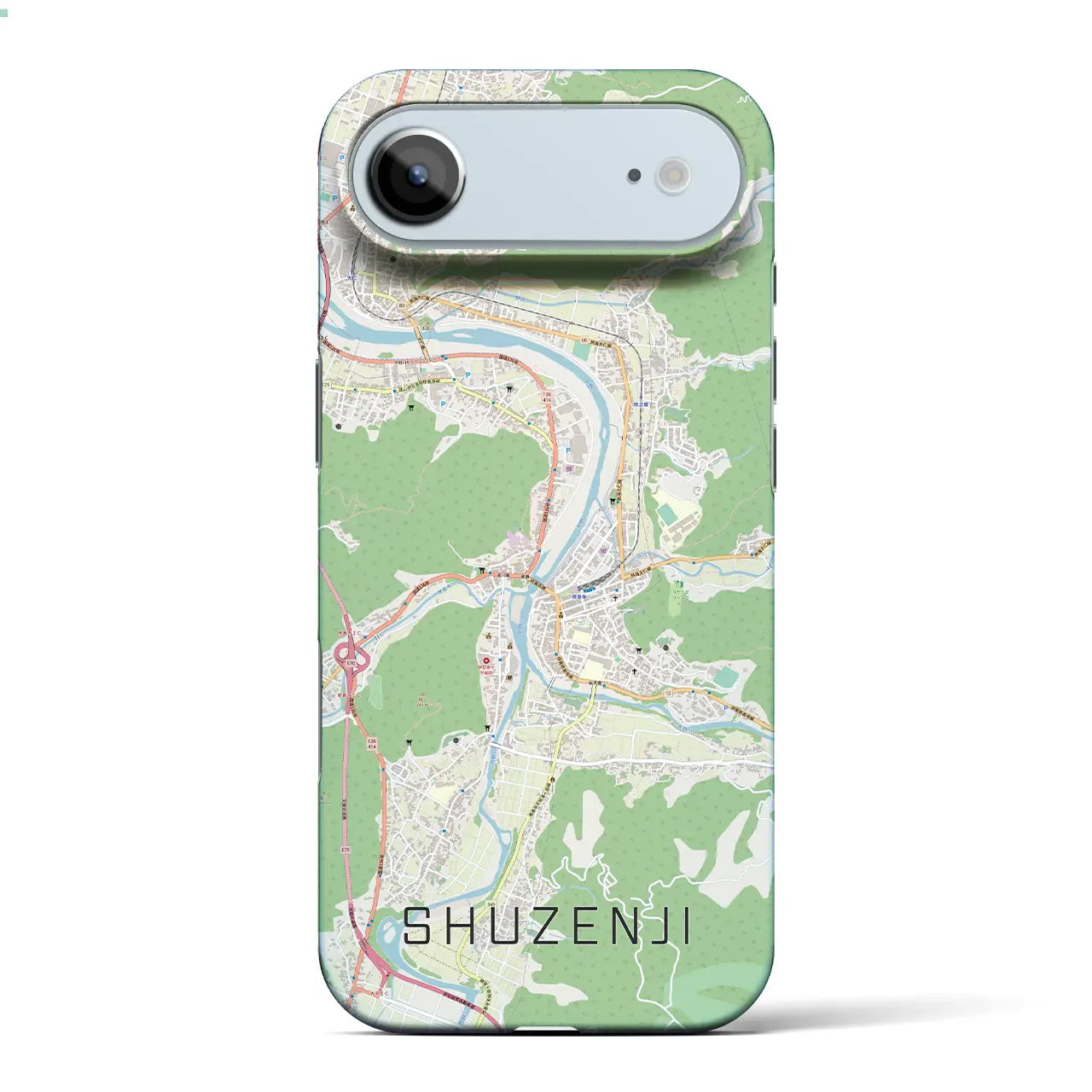 【修善寺(静岡県)】地図柄iPhoneケース(バックカバータイプ)