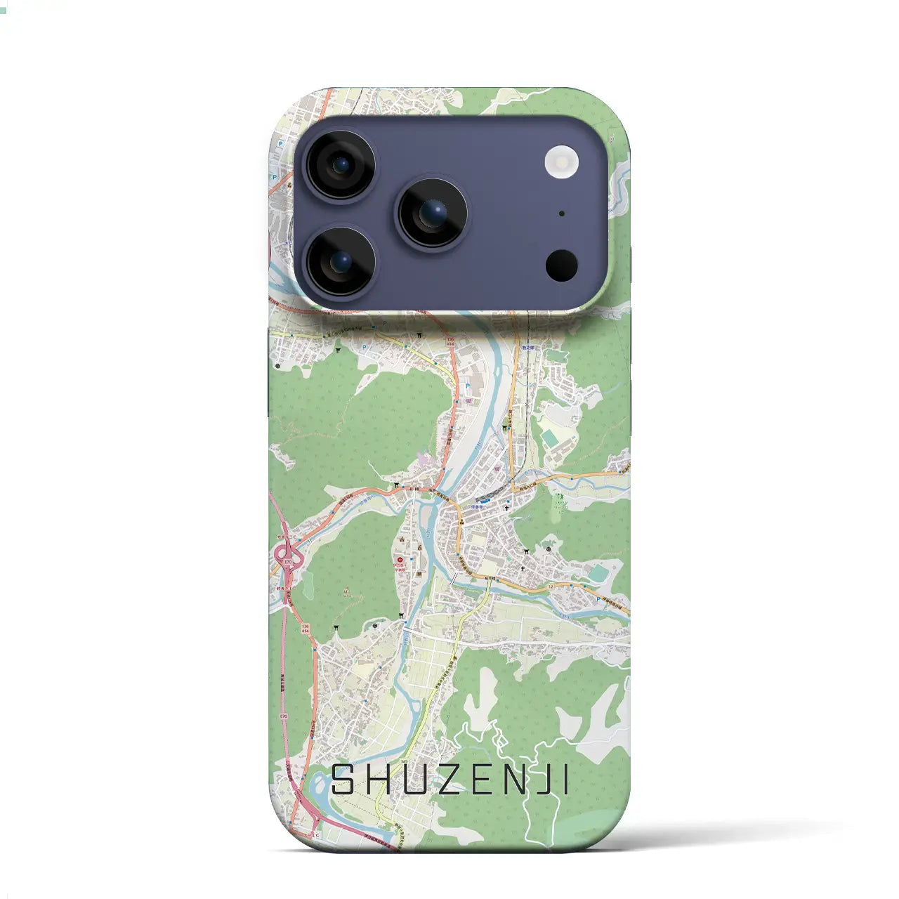 【修善寺(静岡県)】地図柄iPhoneケース(バックカバータイプ)