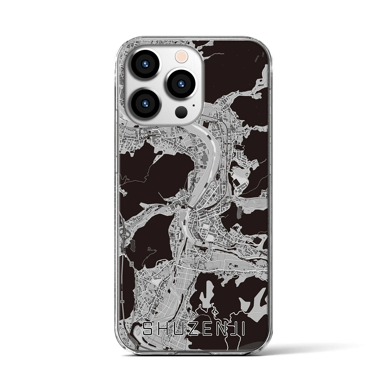 【修善寺(静岡県)】地図柄iPhoneケース(クリアタイプ)