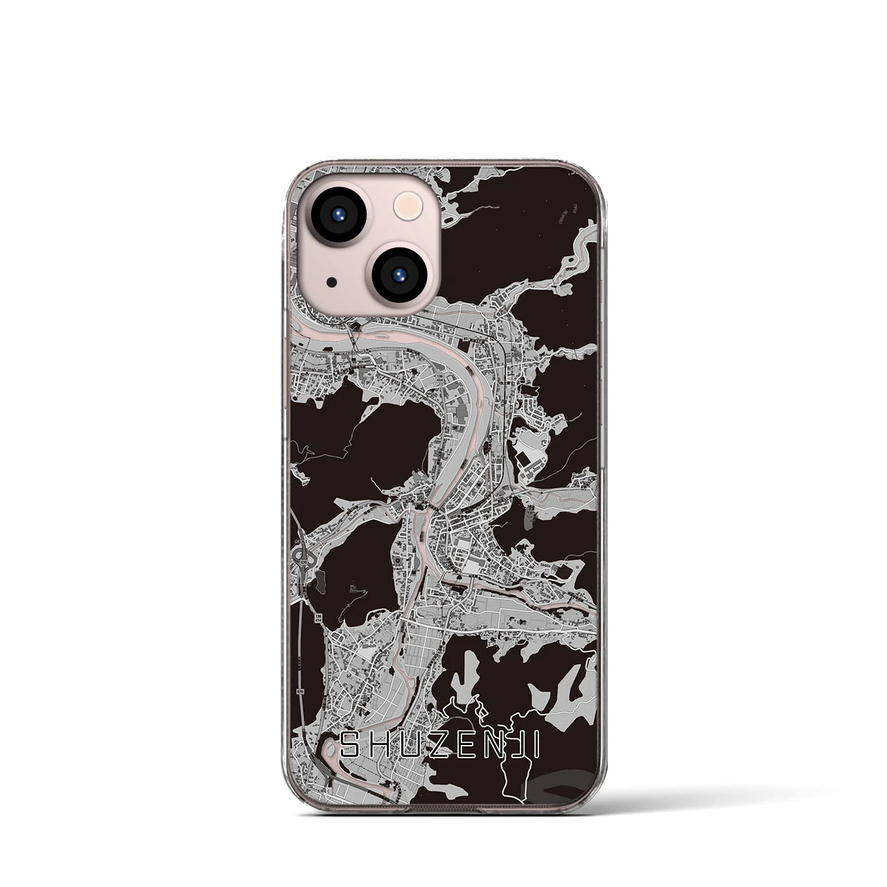 【修善寺(静岡県)】地図柄iPhoneケース(クリアタイプ)