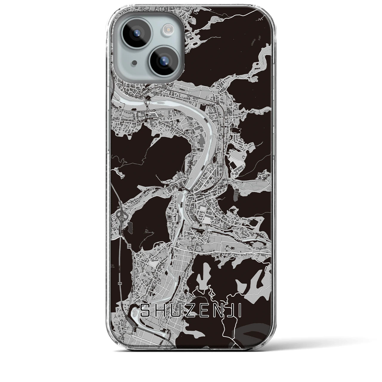 【修善寺(静岡県)】地図柄iPhoneケース(クリアタイプ)