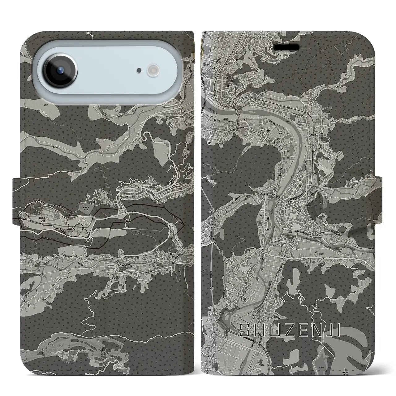 【修善寺(静岡県)】地図柄iPhoneケース(手帳タイプ)