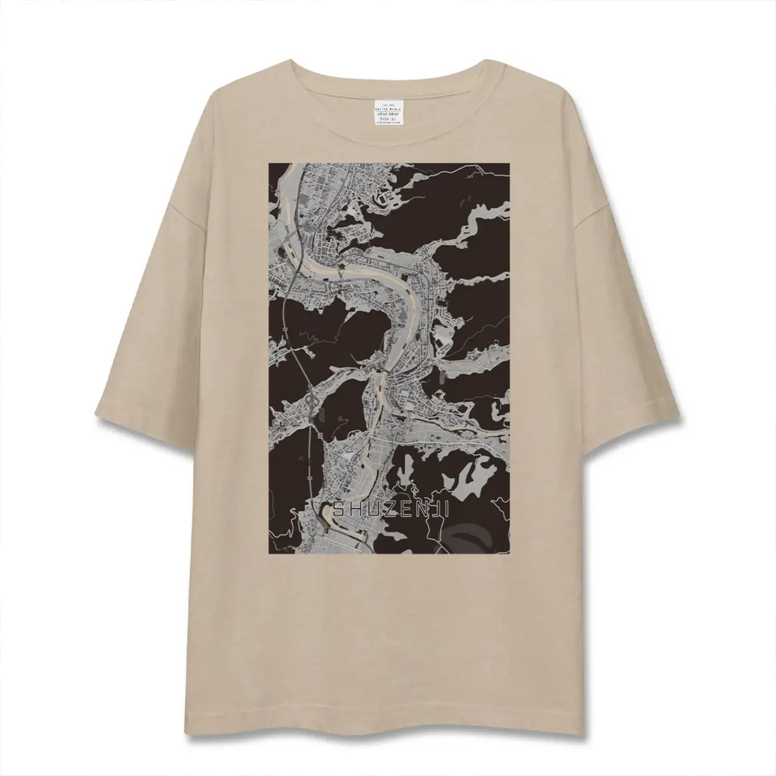 【修善寺(静岡県)】地図柄ビッグシルエットTシャツ