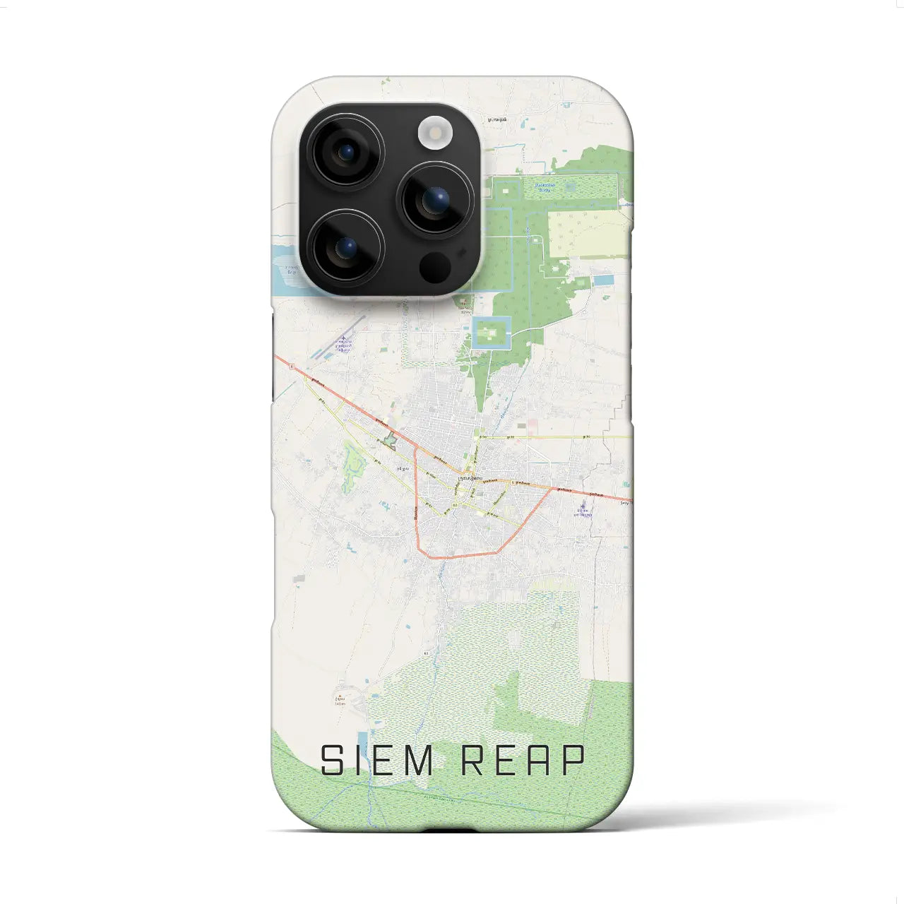 【シェムリアップ(カンボジア)】地図柄iPhoneケース(バックカバータイプ)