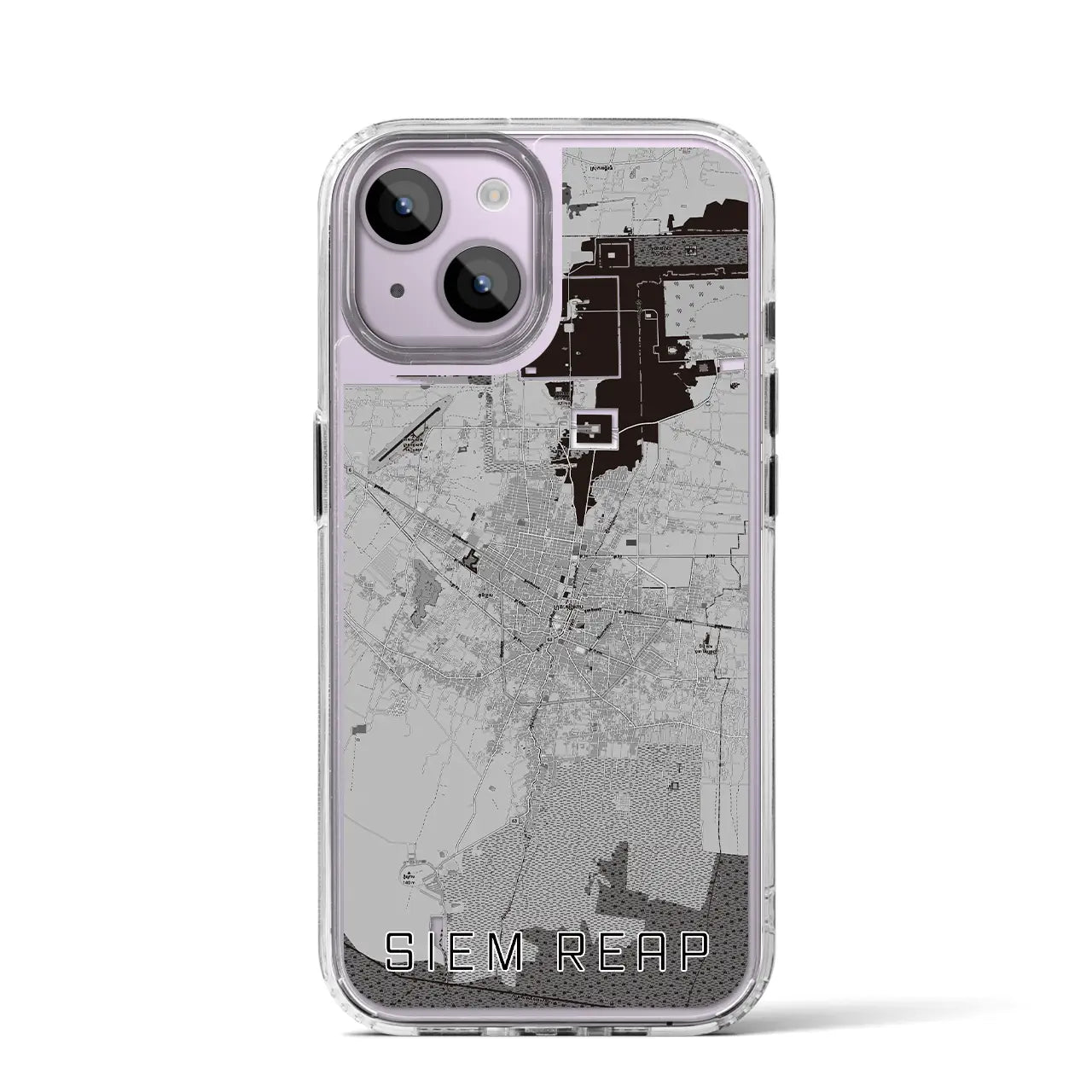 【シェムリアップ(カンボジア)】地図柄iPhoneケース(MagSafeタイプ)