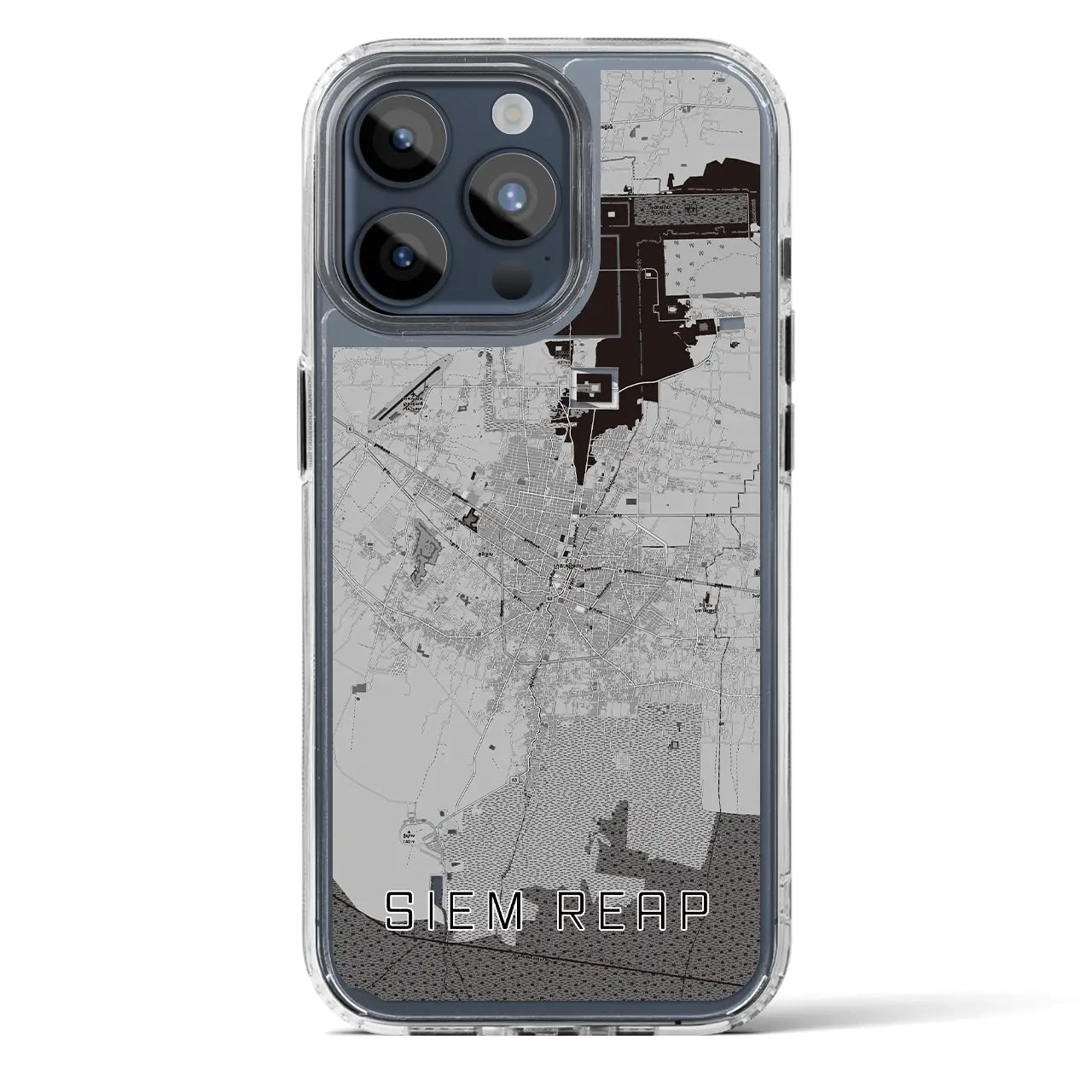 【シェムリアップ(カンボジア)】地図柄iPhoneケース(MagSafeタイプ)
