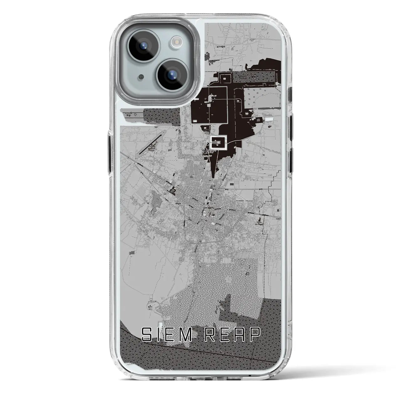 【シェムリアップ(カンボジア)】地図柄iPhoneケース(MagSafeタイプ)