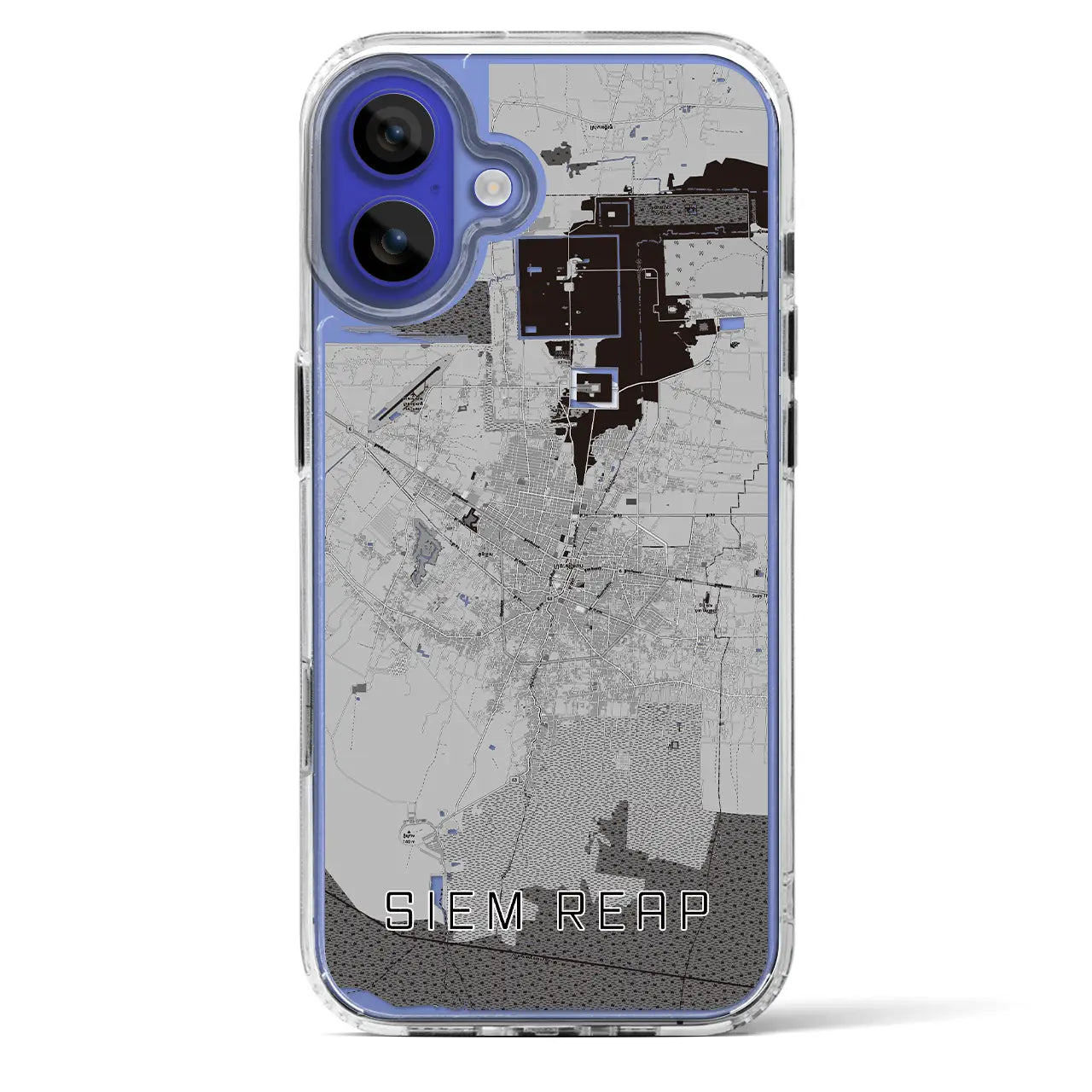 【シェムリアップ(カンボジア)】地図柄iPhoneケース(MagSafeタイプ)