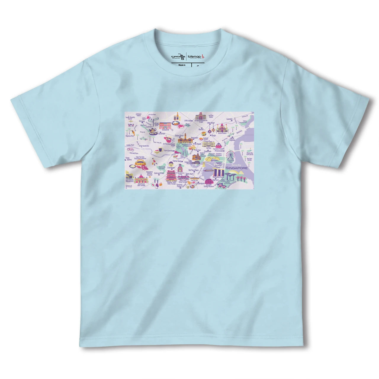 【シンガポール】イラストマップTシャツ
