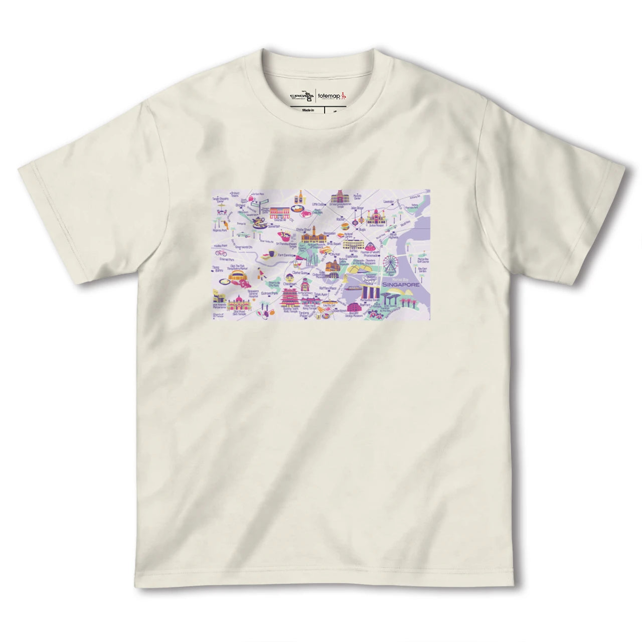 【シンガポール】イラストマップTシャツ