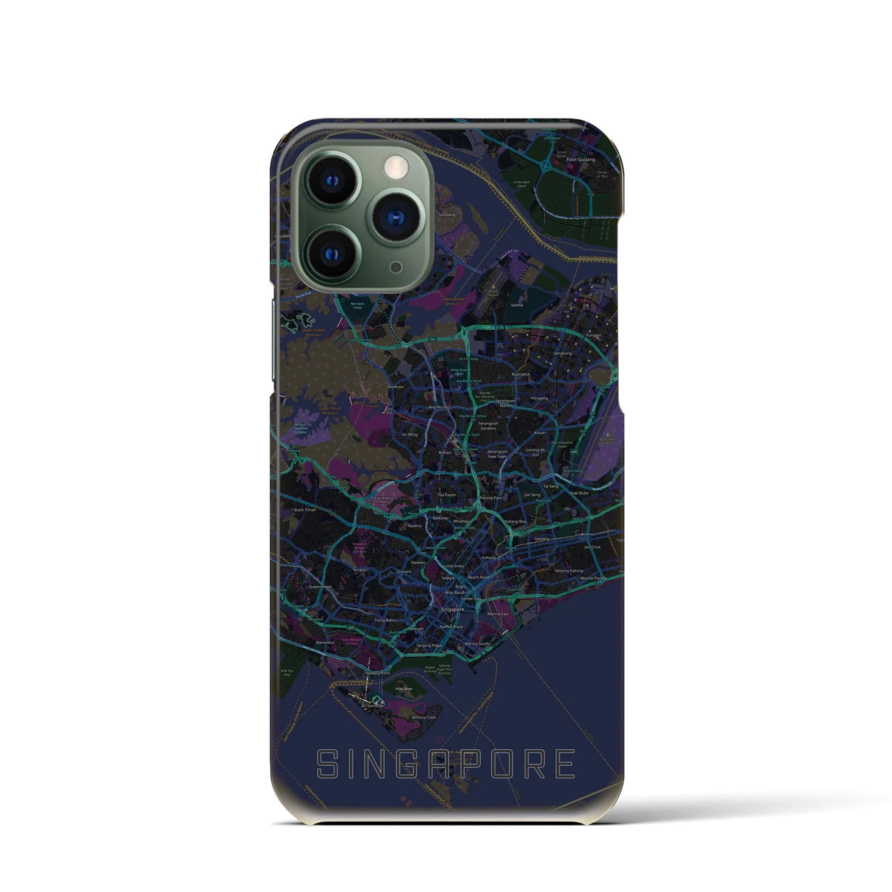 【シンガポール】地図柄iPhoneケース(バックカバータイプ)