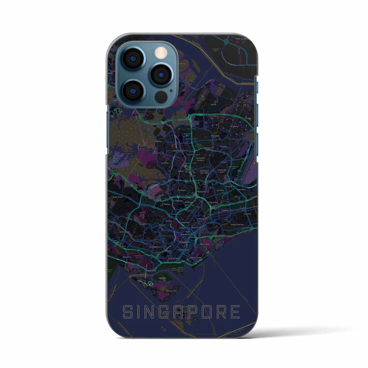 【シンガポール】地図柄iPhoneケース(バックカバータイプ)