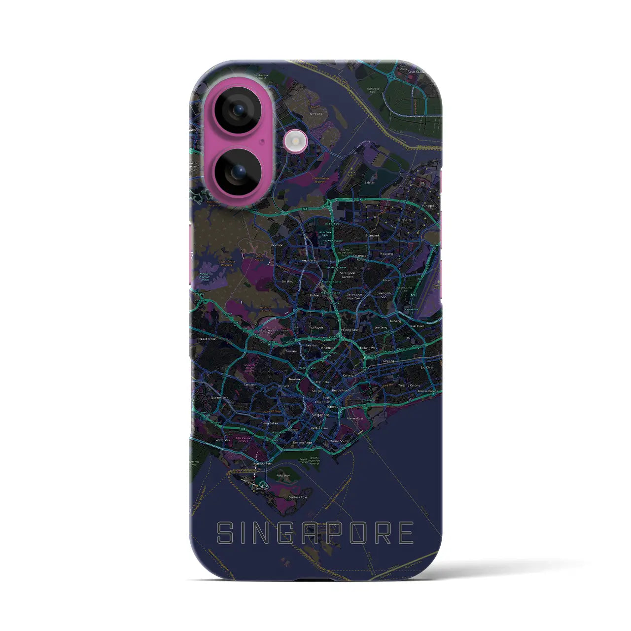 【シンガポール】地図柄iPhoneケース(バックカバータイプ)