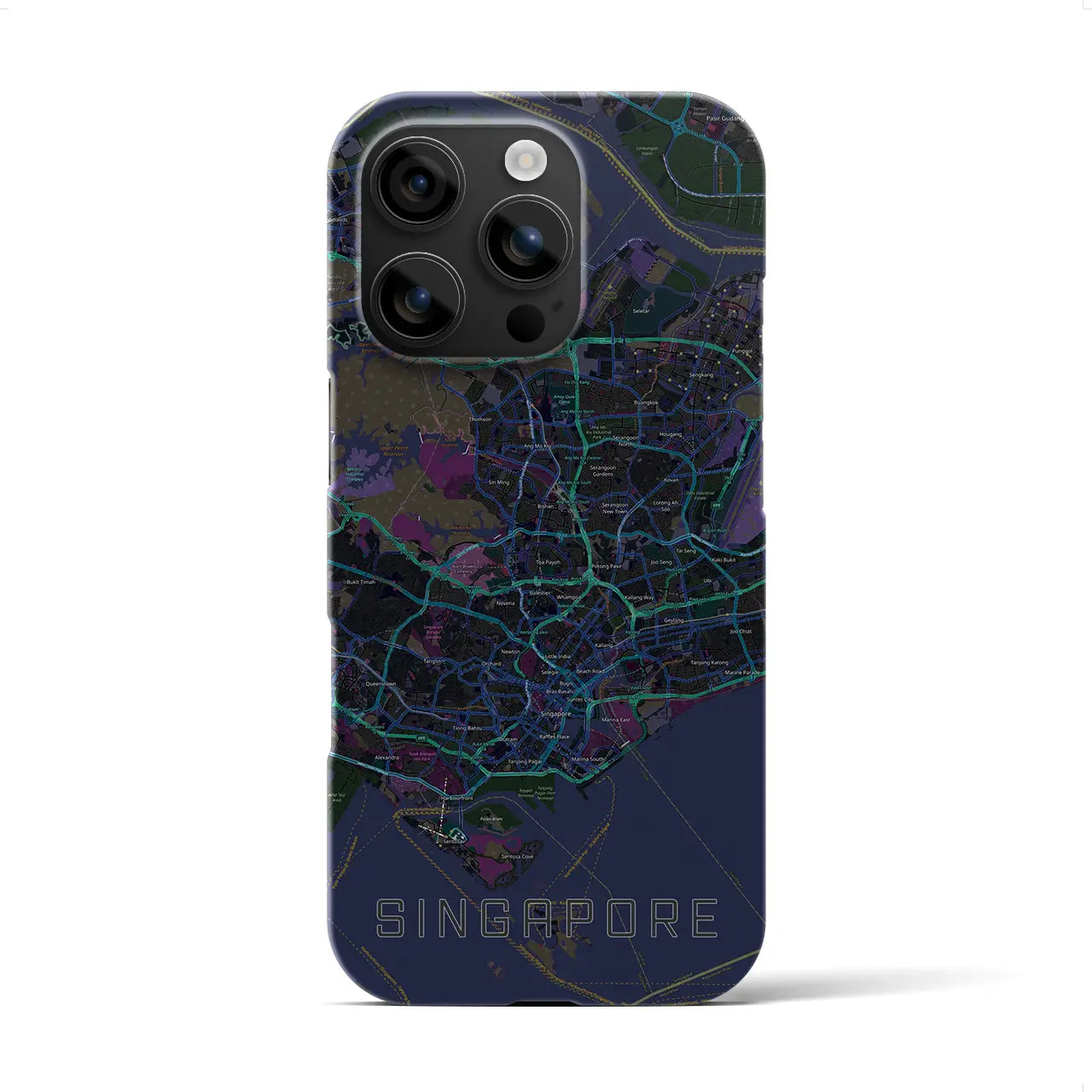 【シンガポール】地図柄iPhoneケース(バックカバータイプ)