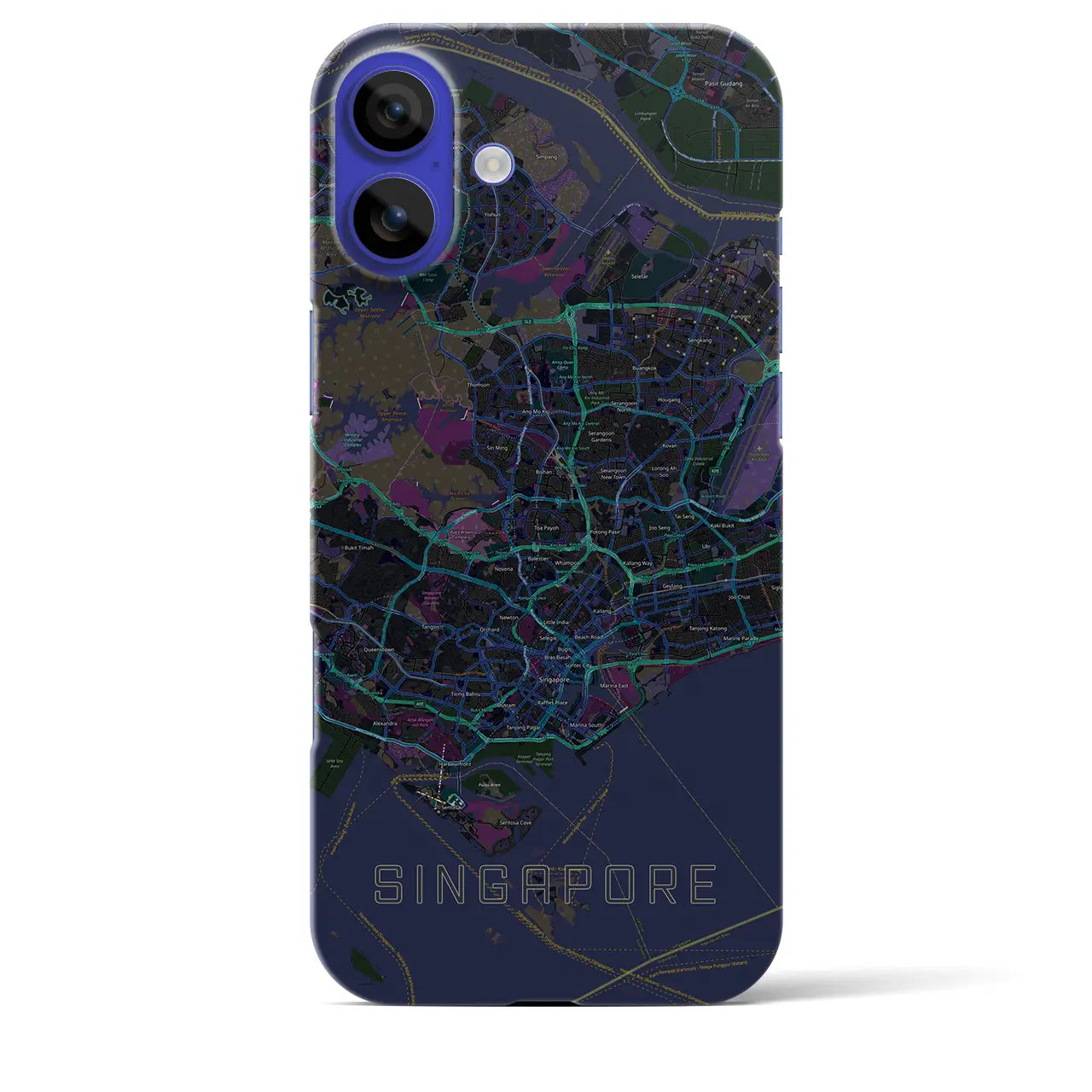 【シンガポール】地図柄iPhoneケース(バックカバータイプ)