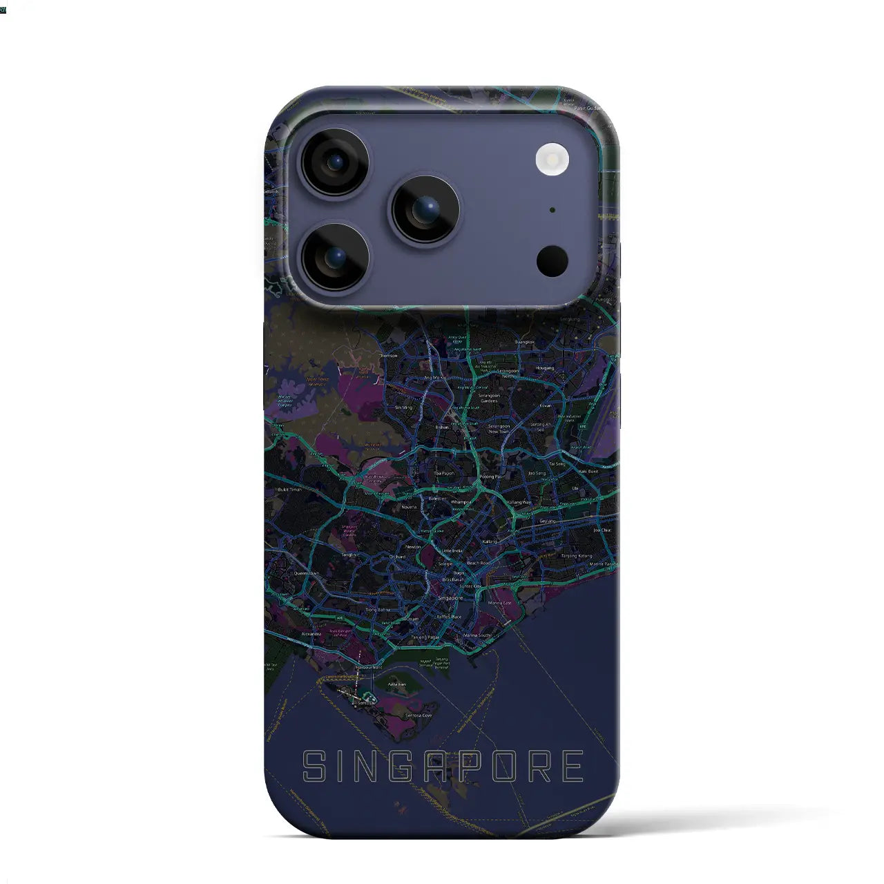 【シンガポール】地図柄iPhoneケース(バックカバータイプ)