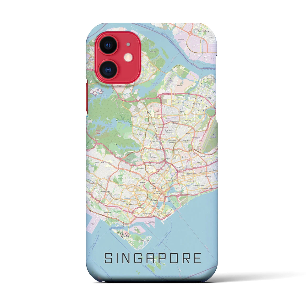【シンガポール】地図柄iPhoneケース(バックカバータイプ)