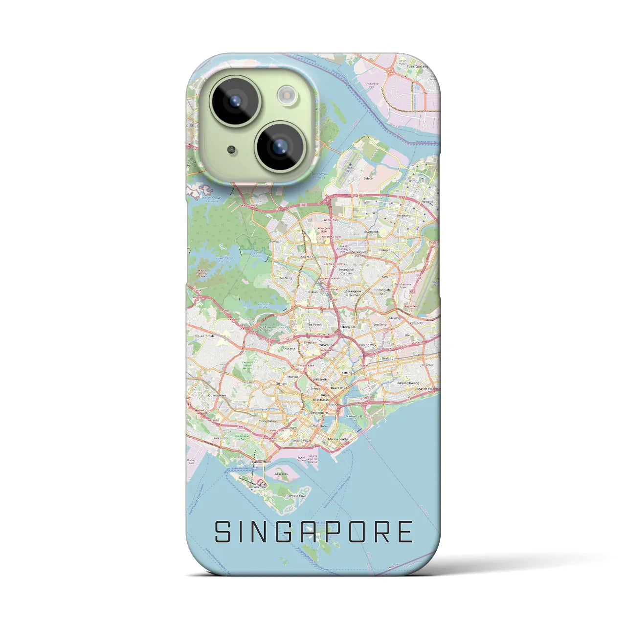 【シンガポール】地図柄iPhoneケース(バックカバータイプ)
