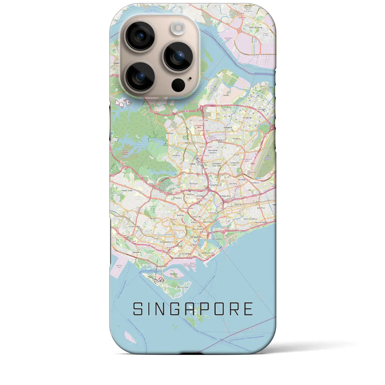 【シンガポール】地図柄iPhoneケース(バックカバータイプ)
