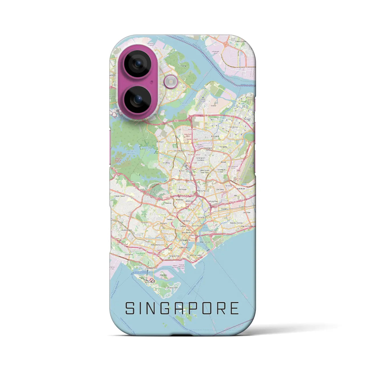 【シンガポール】地図柄iPhoneケース(バックカバータイプ)
