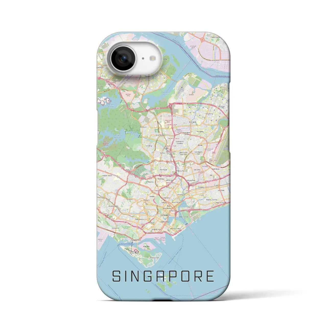 【シンガポール】地図柄iPhoneケース(バックカバータイプ)