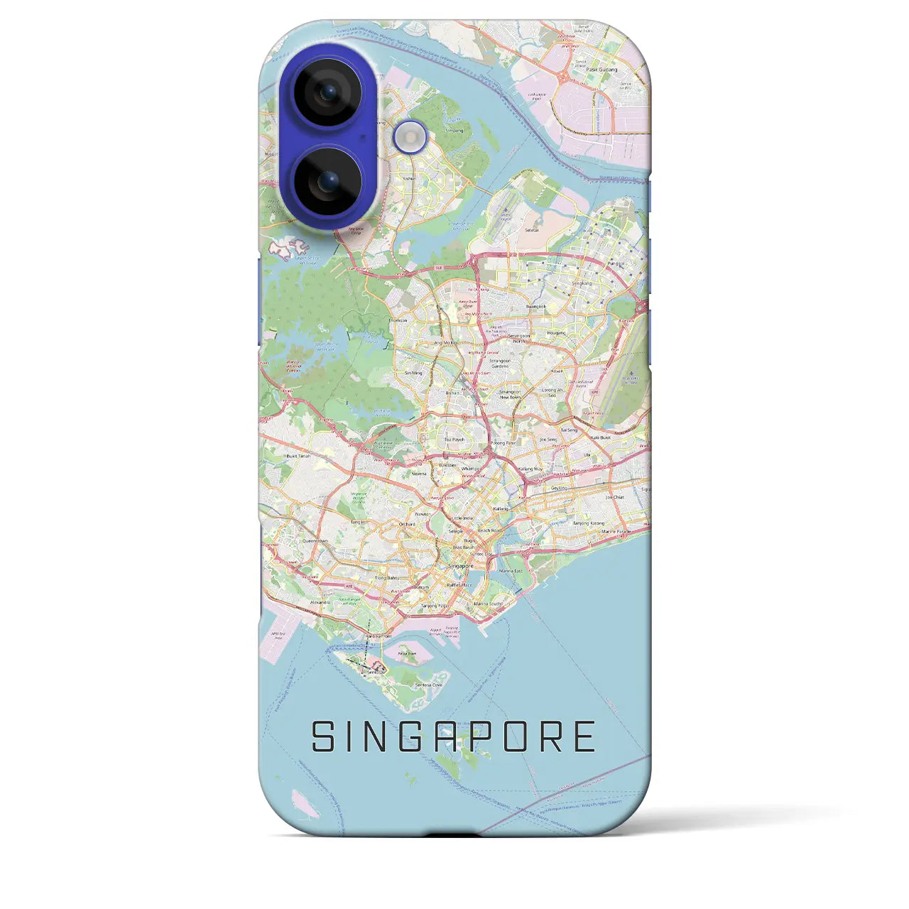 【シンガポール】地図柄iPhoneケース(バックカバータイプ)