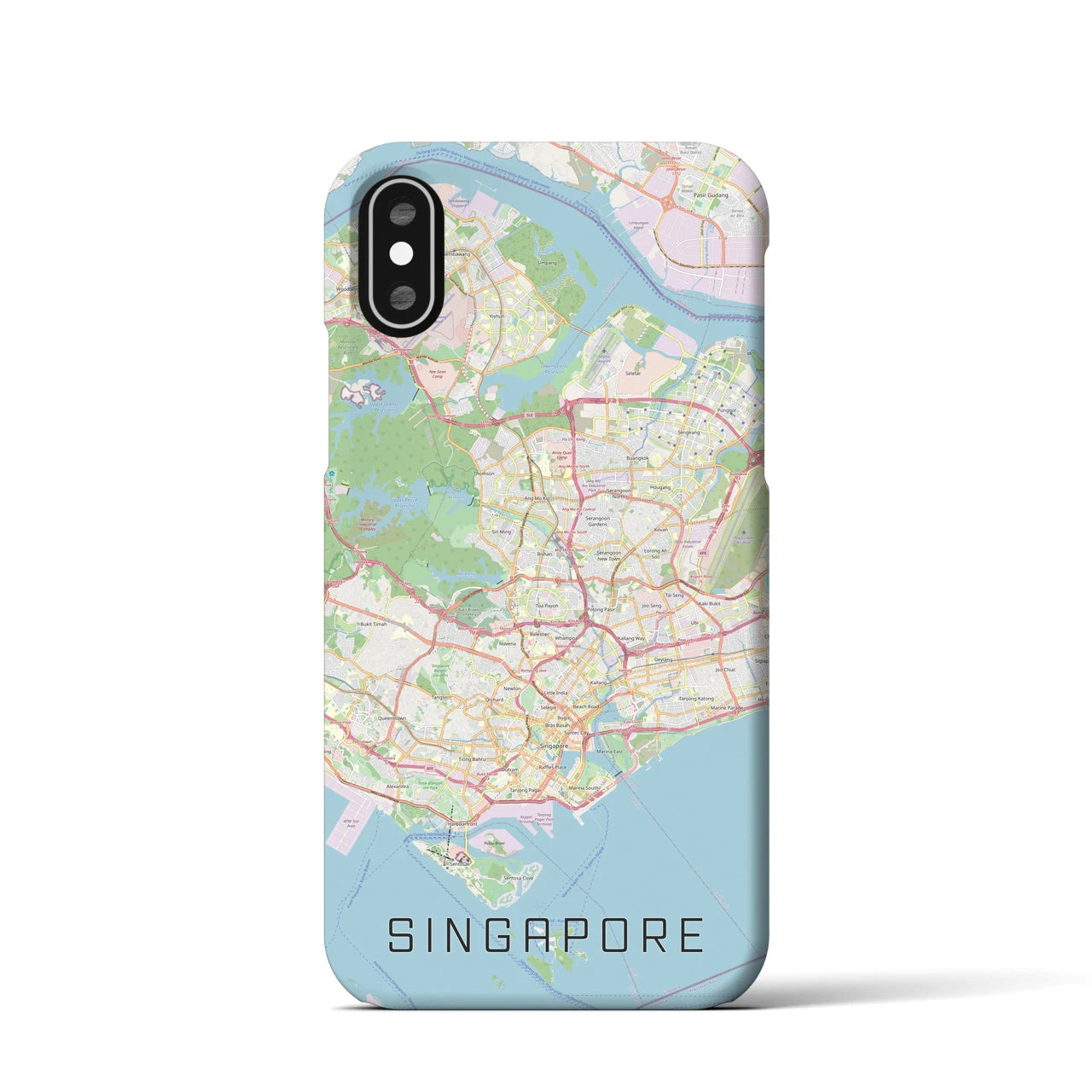 【シンガポール】地図柄iPhoneケース(バックカバータイプ)