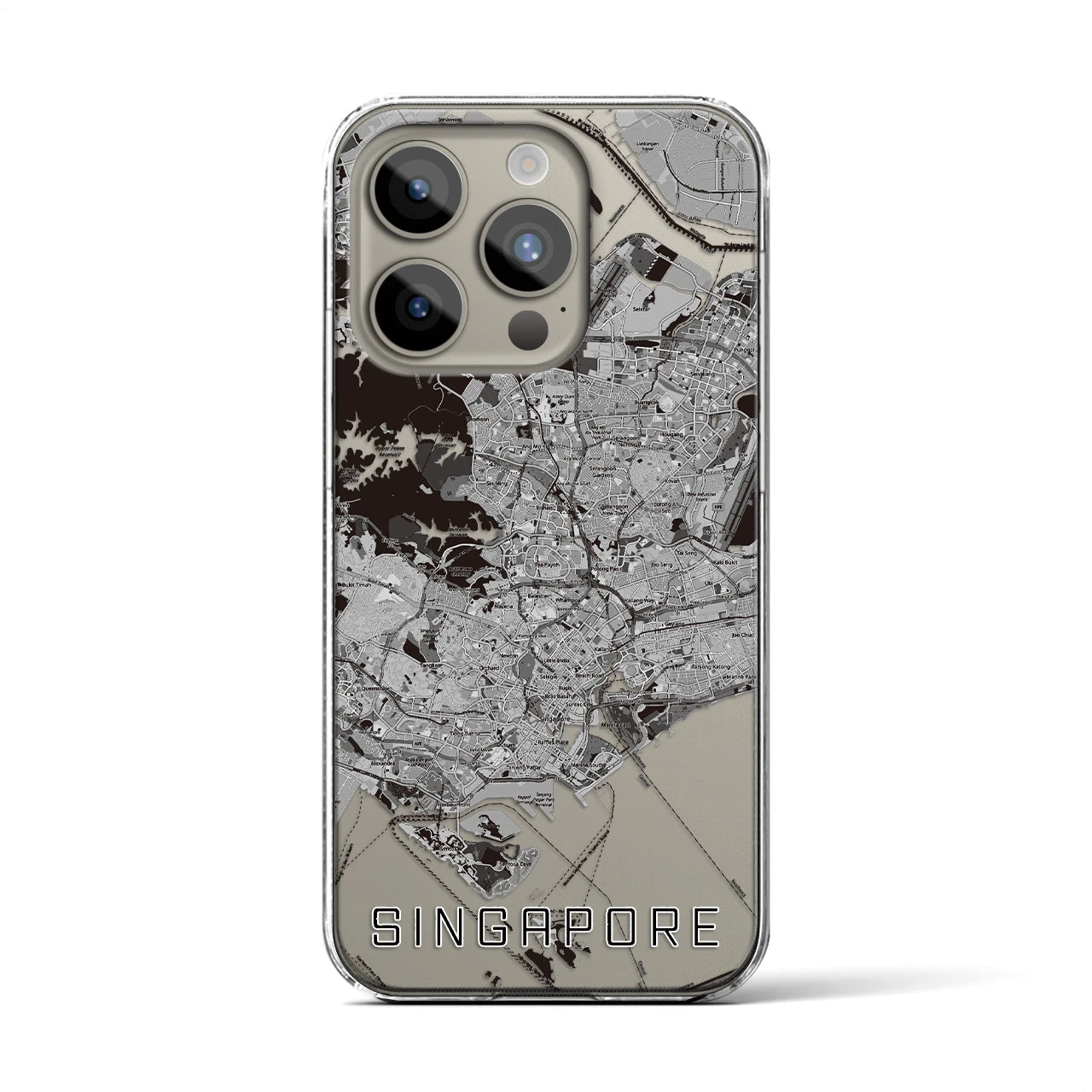 【シンガポール】地図柄iPhoneケース(クリアタイプ)