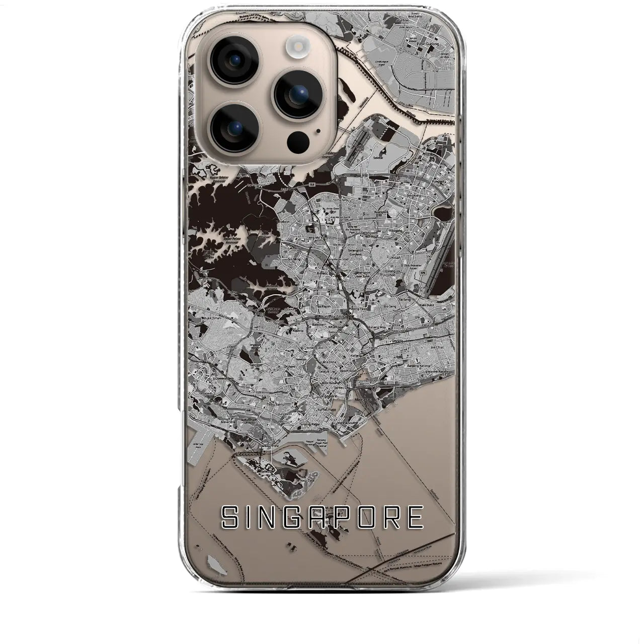 【シンガポール】地図柄iPhoneケース(クリアタイプ)