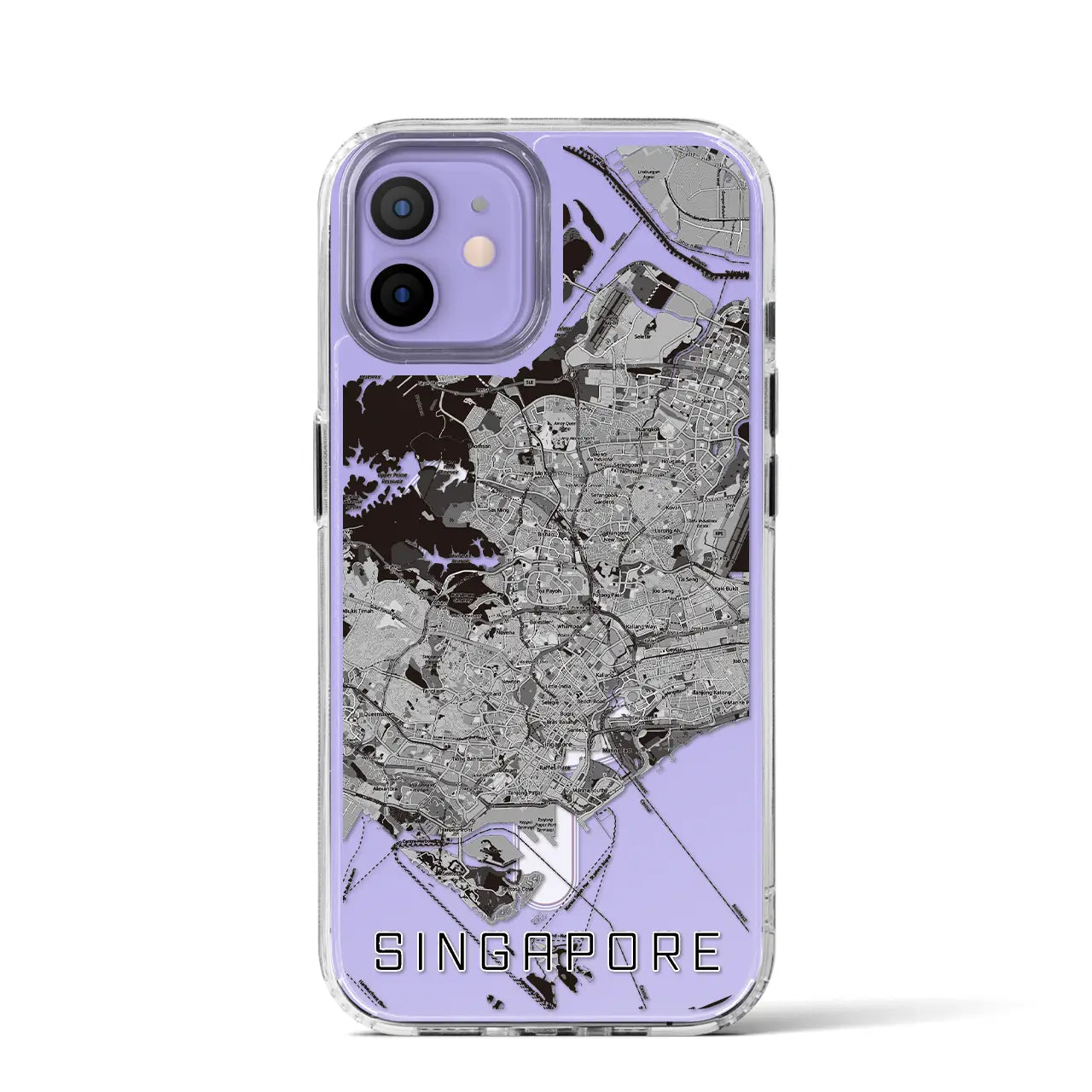【シンガポール】地図柄iPhoneケース(MagSafeタイプ)
