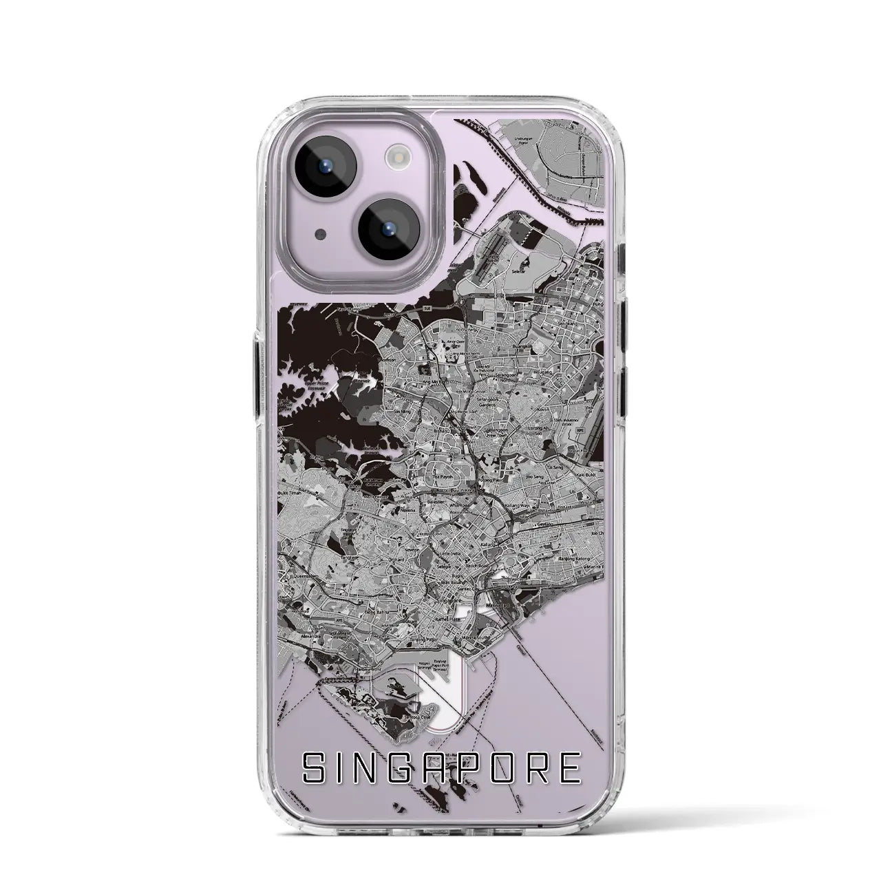 【シンガポール】地図柄iPhoneケース(MagSafeタイプ)