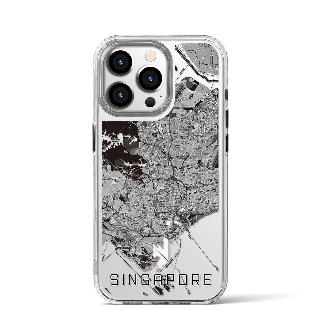 【シンガポール】地図柄iPhoneケース(MagSafeタイプ)